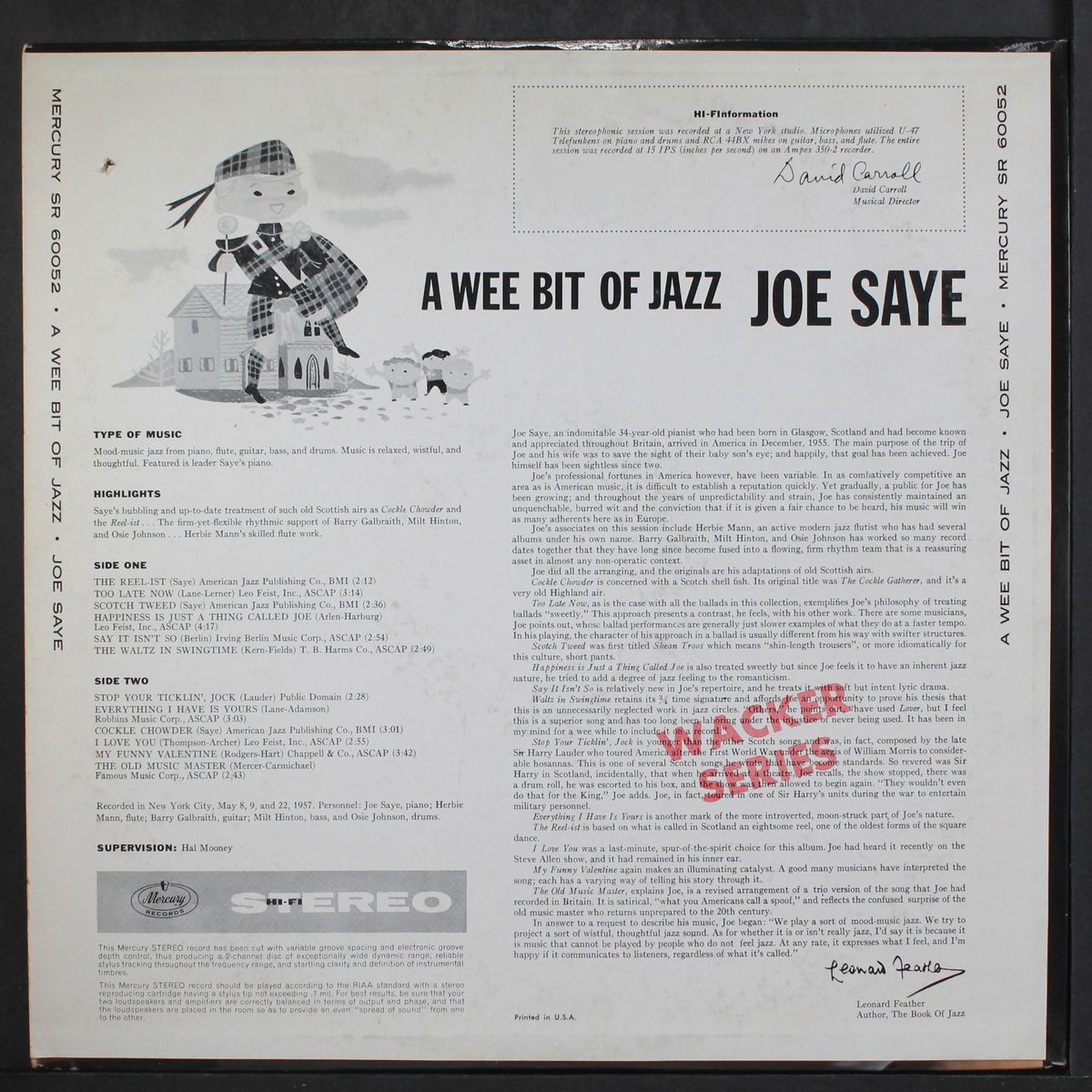a wee bit of jazz by JOE SAYE