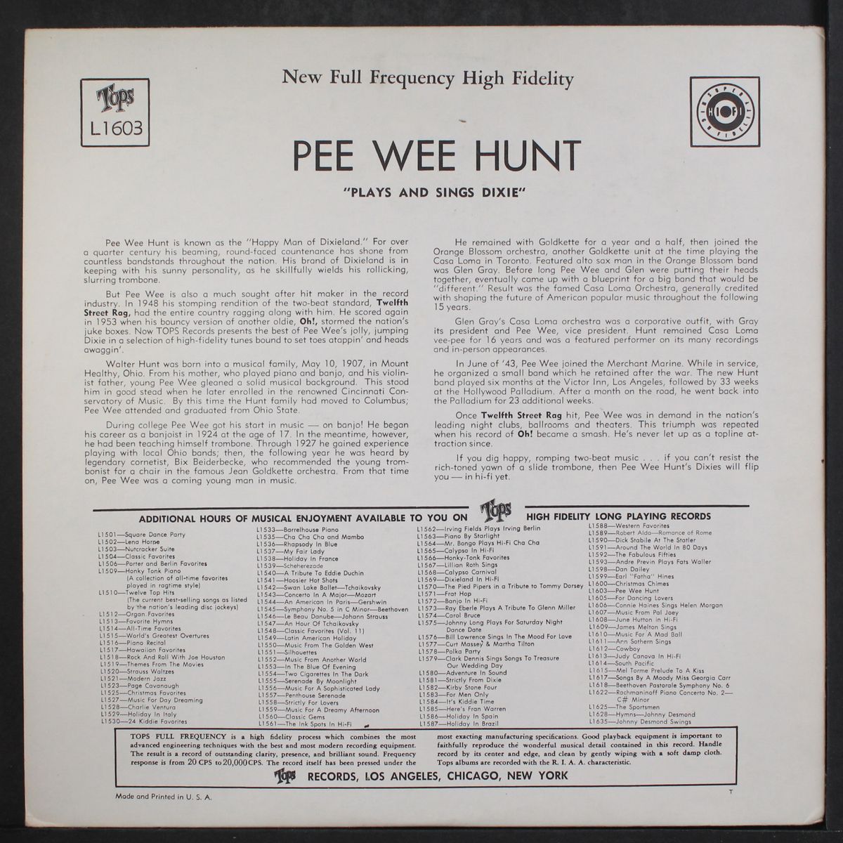 plays and sings dixie by PEE WEE HUNT
