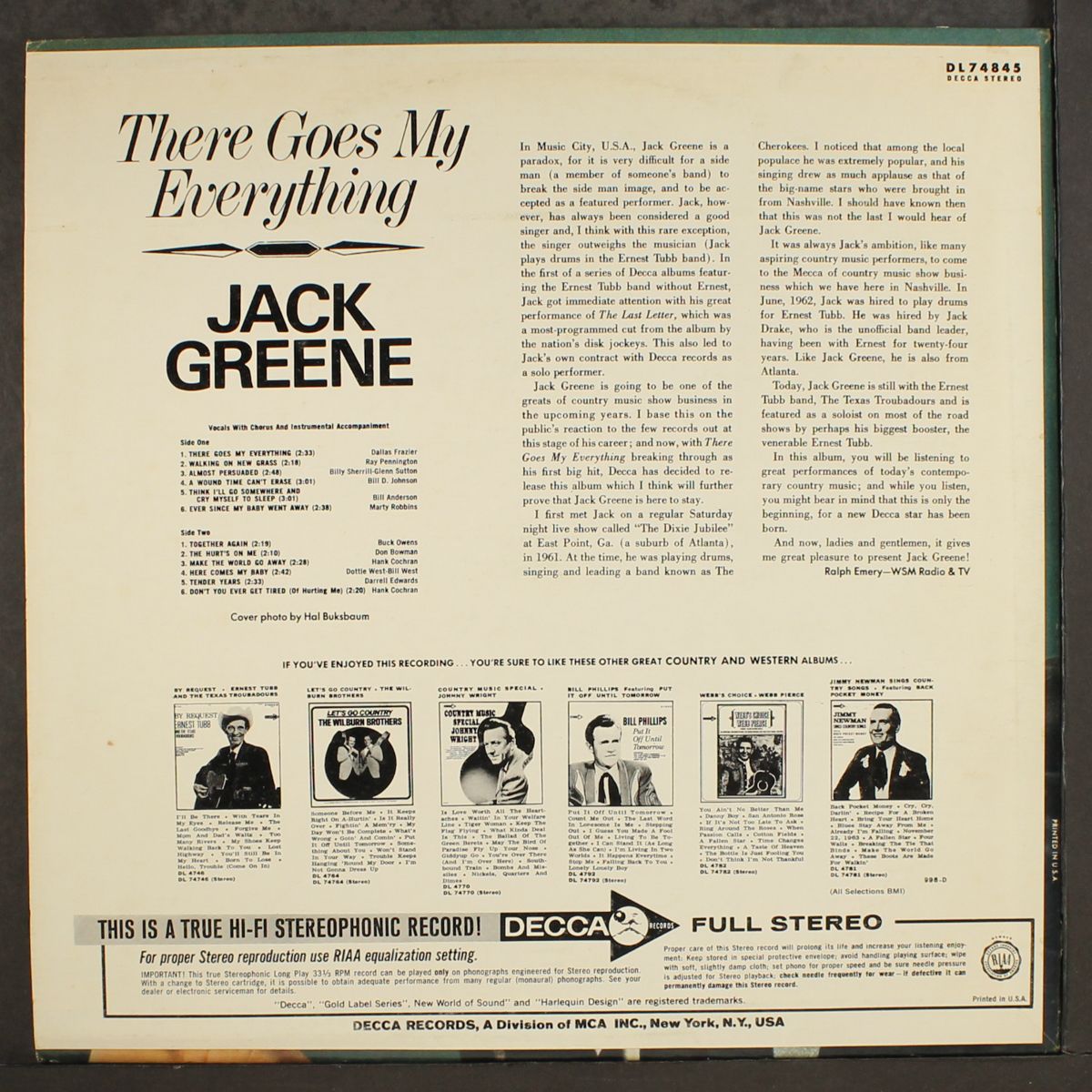 there goes my everything by JACK GREENE