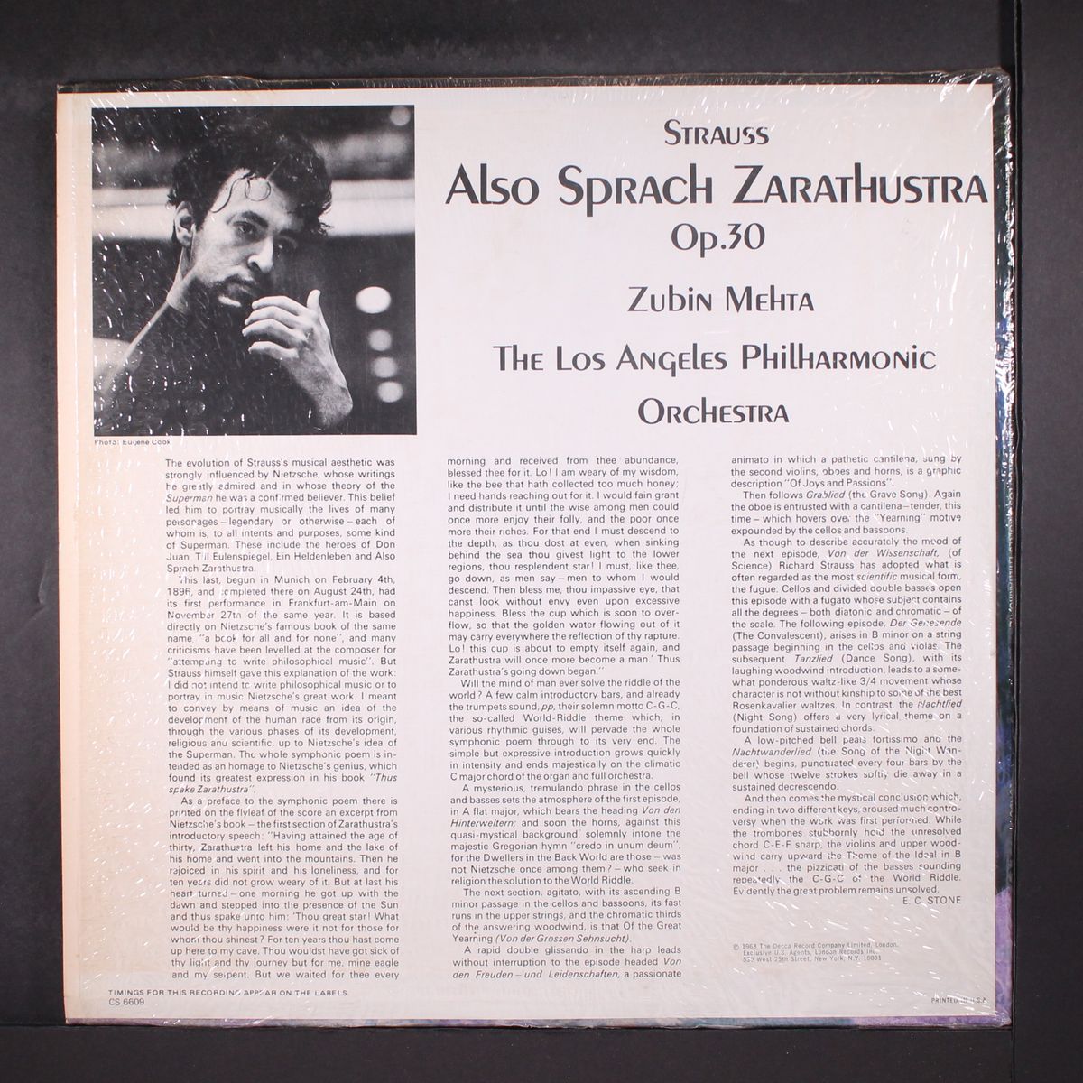 strauss: also sprach zarathustra by ZUBIN MEHTA