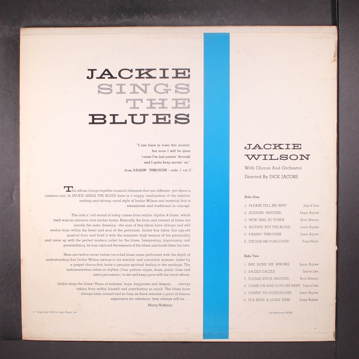 jackie sings the blues by JACKIE WILSON