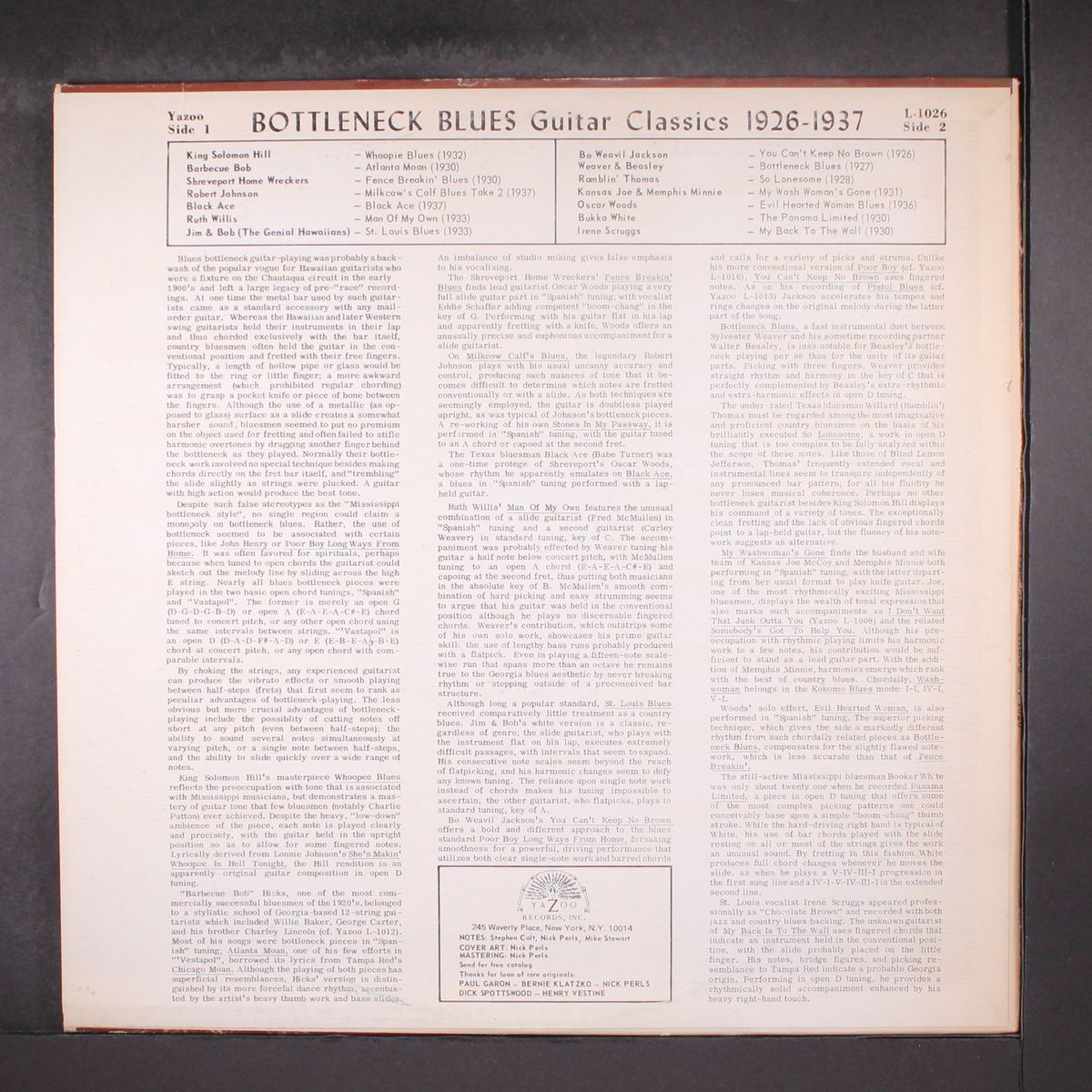 country blues bottleneck guitar classics 1926-1937 by VARIOUS