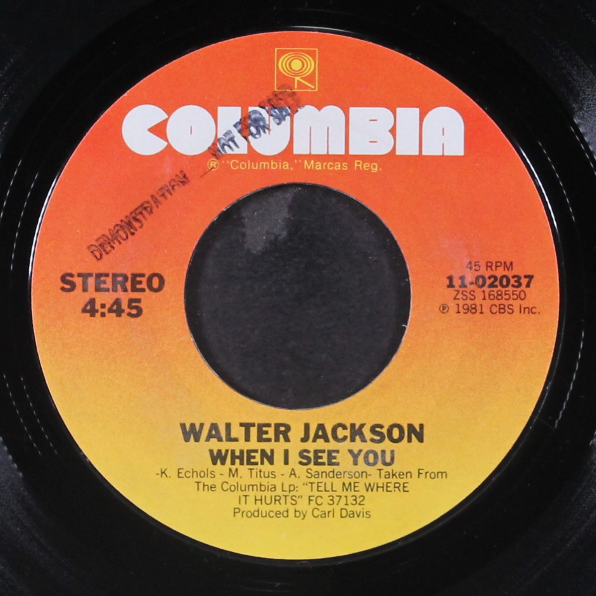 tell me where it hurts / when i see you by WALTER JACKSON