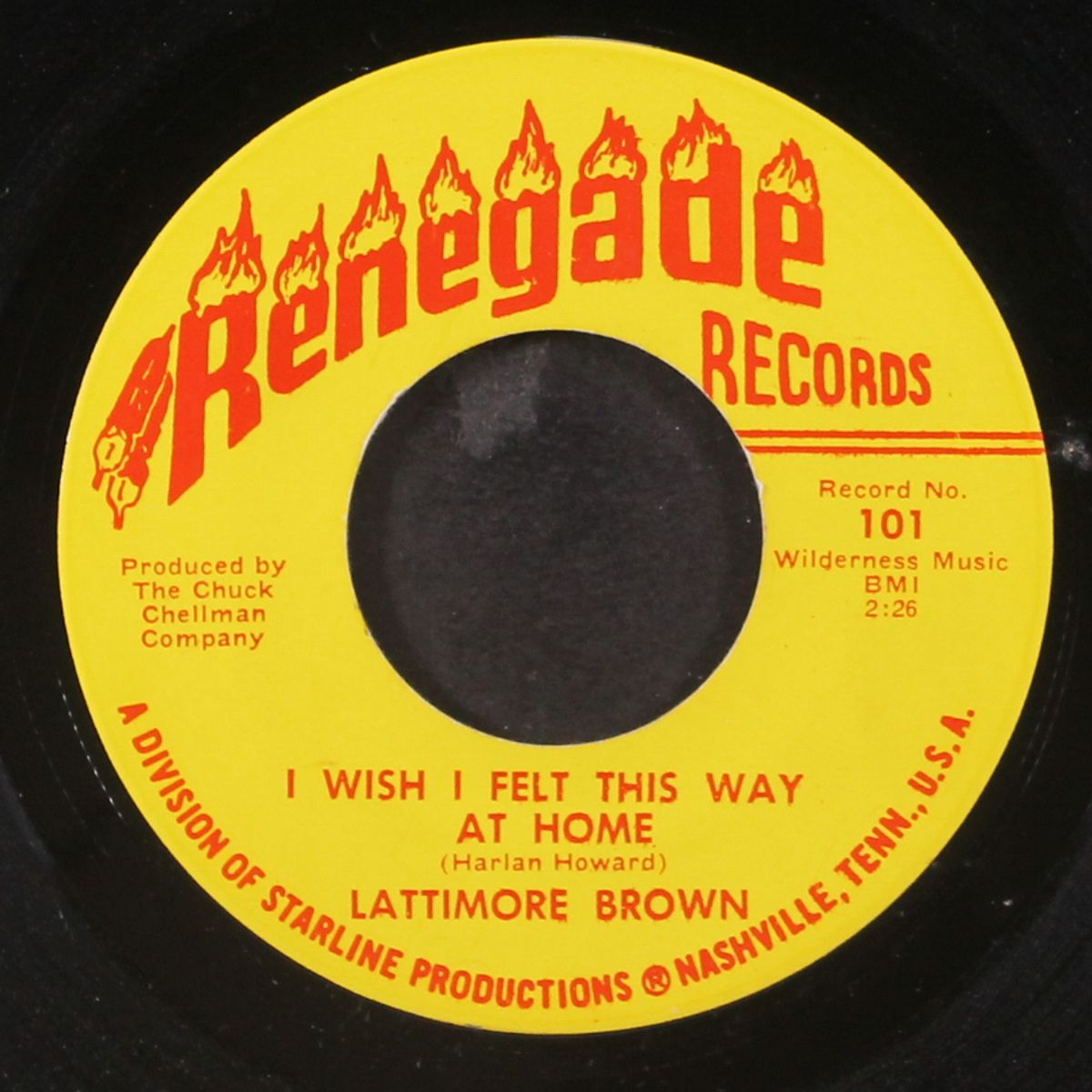 yak-a-poo / i wish i felt this way at home by LATTIMORE BROWN