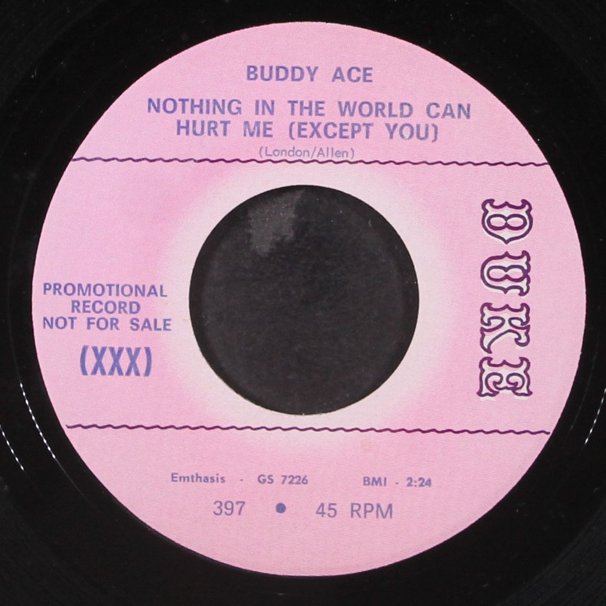 it's gonna be me / nothing in the world can hurt me by BUDDY ACE