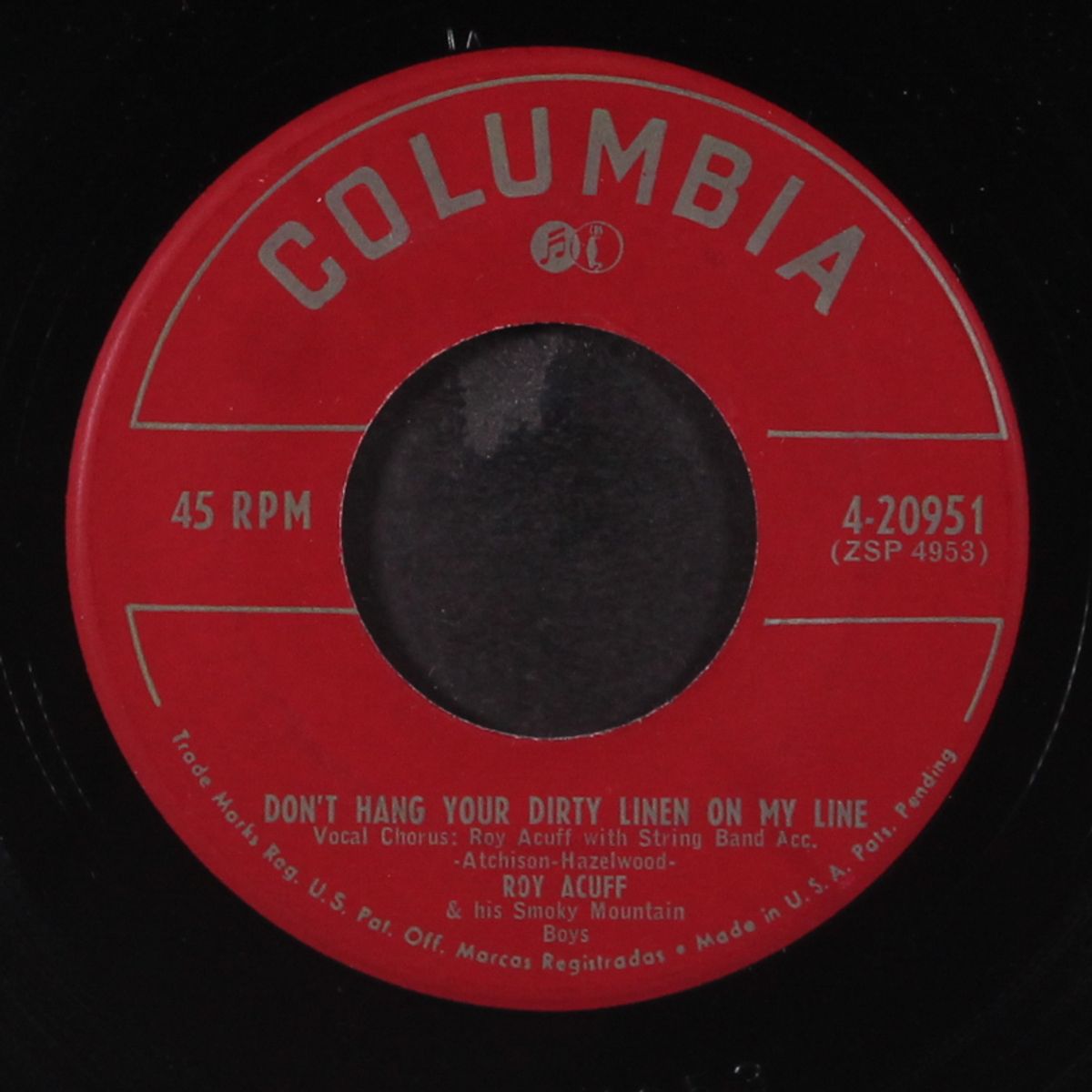 don't hang your dirty linen on my line / cheating by ROY ACUFF