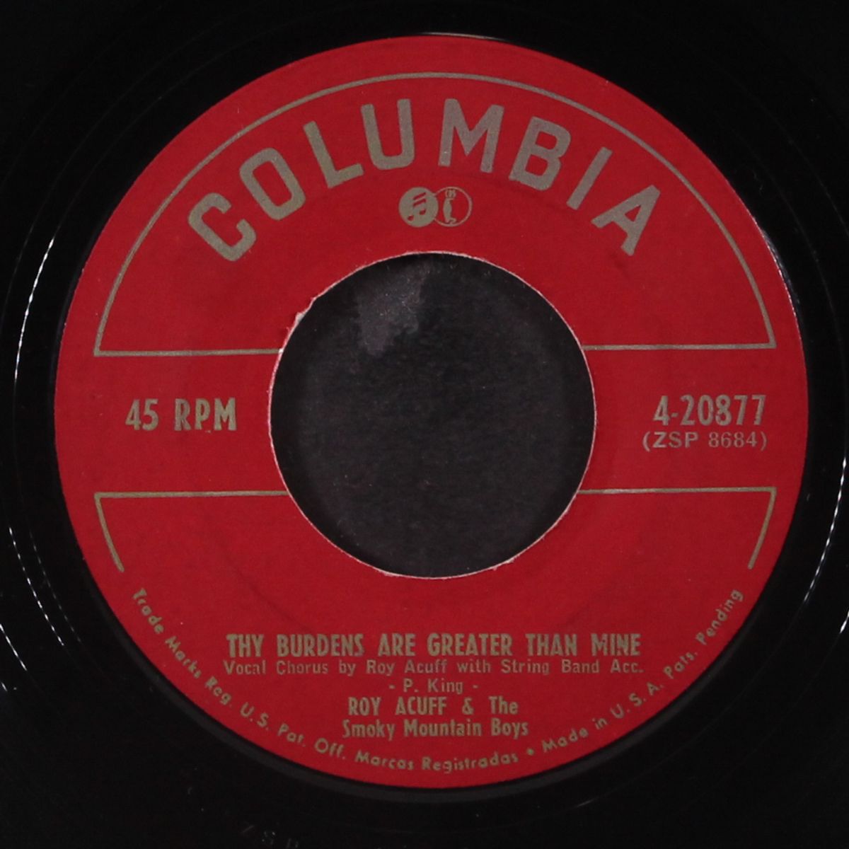 just a friend / thy burdens are greater than mine by ROY ACUFF