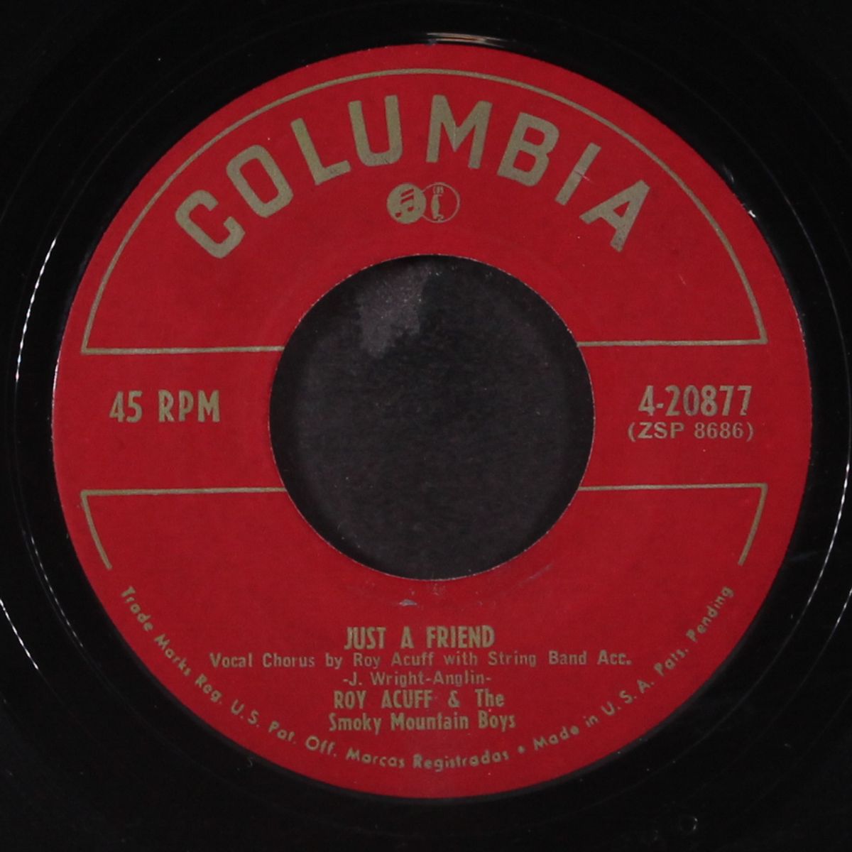 just a friend / thy burdens are greater than mine by ROY ACUFF