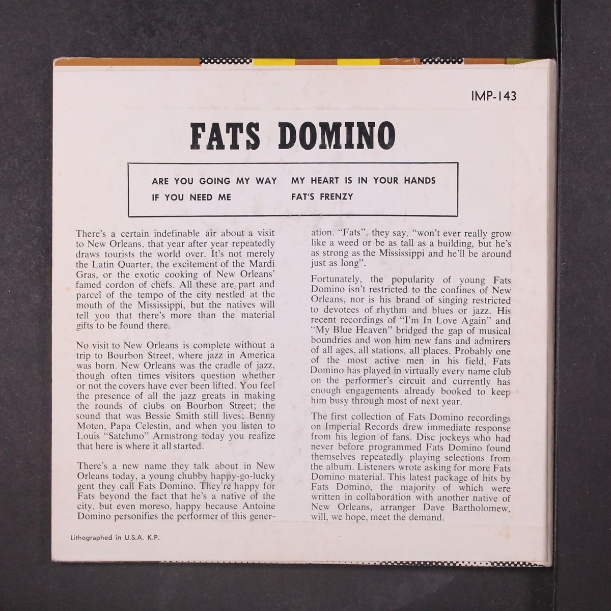 rockin' and rollin' by FATS DOMINO