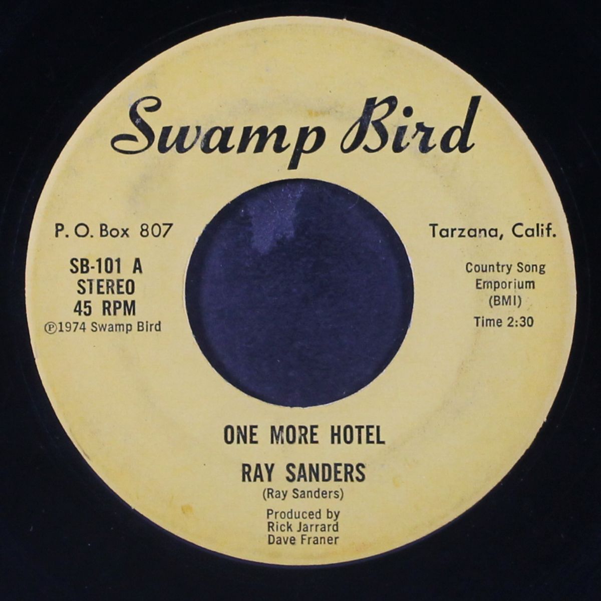 one more hotel / where did my life go by RAY SANDERS