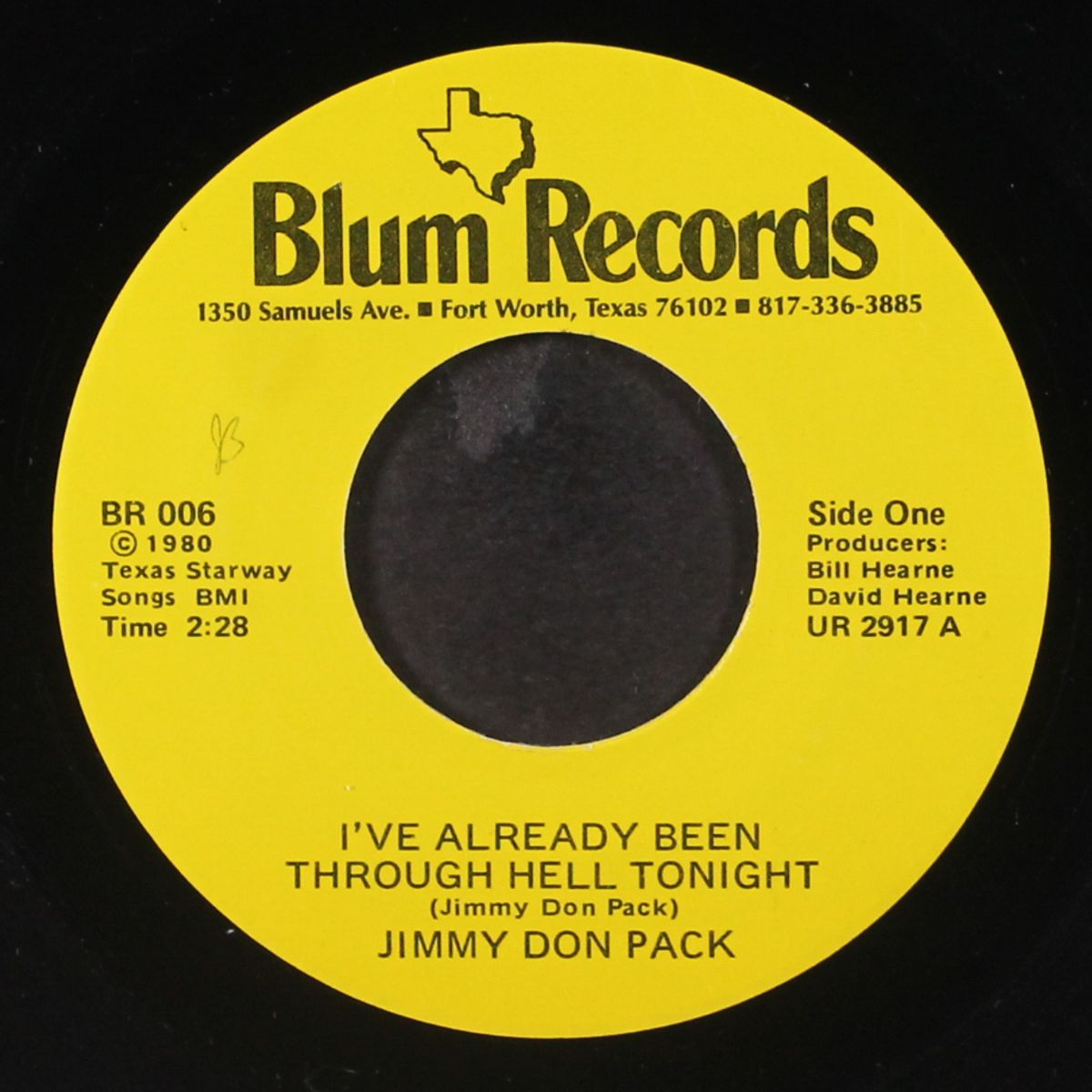 i hope i've got the pride / i've already been through hell tonight by JIMMY DON PACK