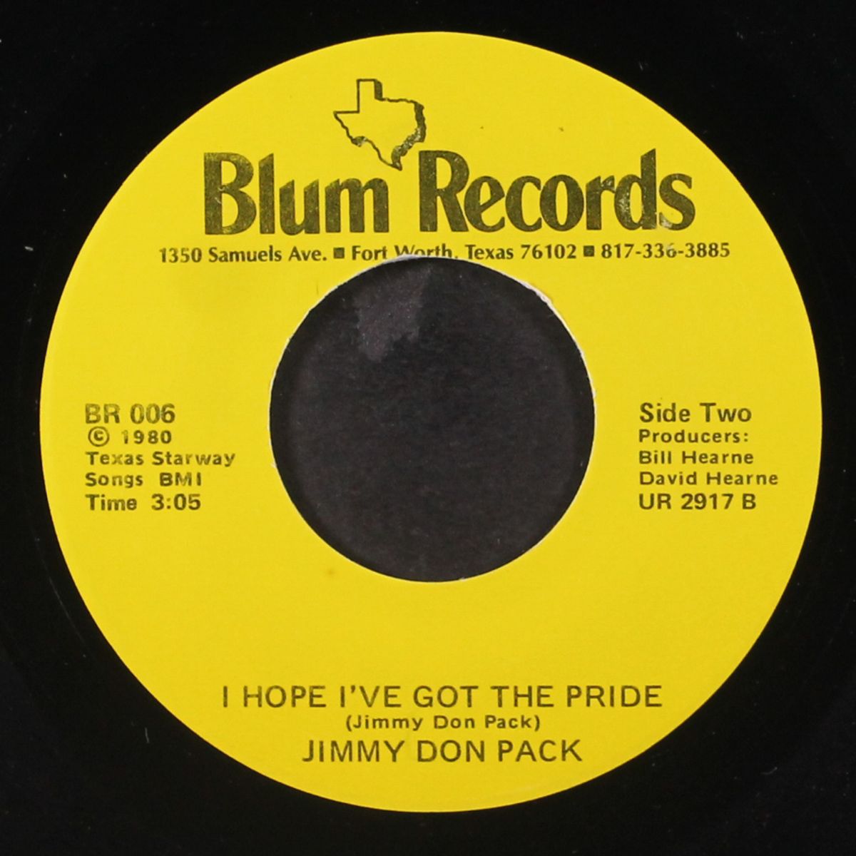 i hope i've got the pride / i've already been through hell tonight by JIMMY DON PACK