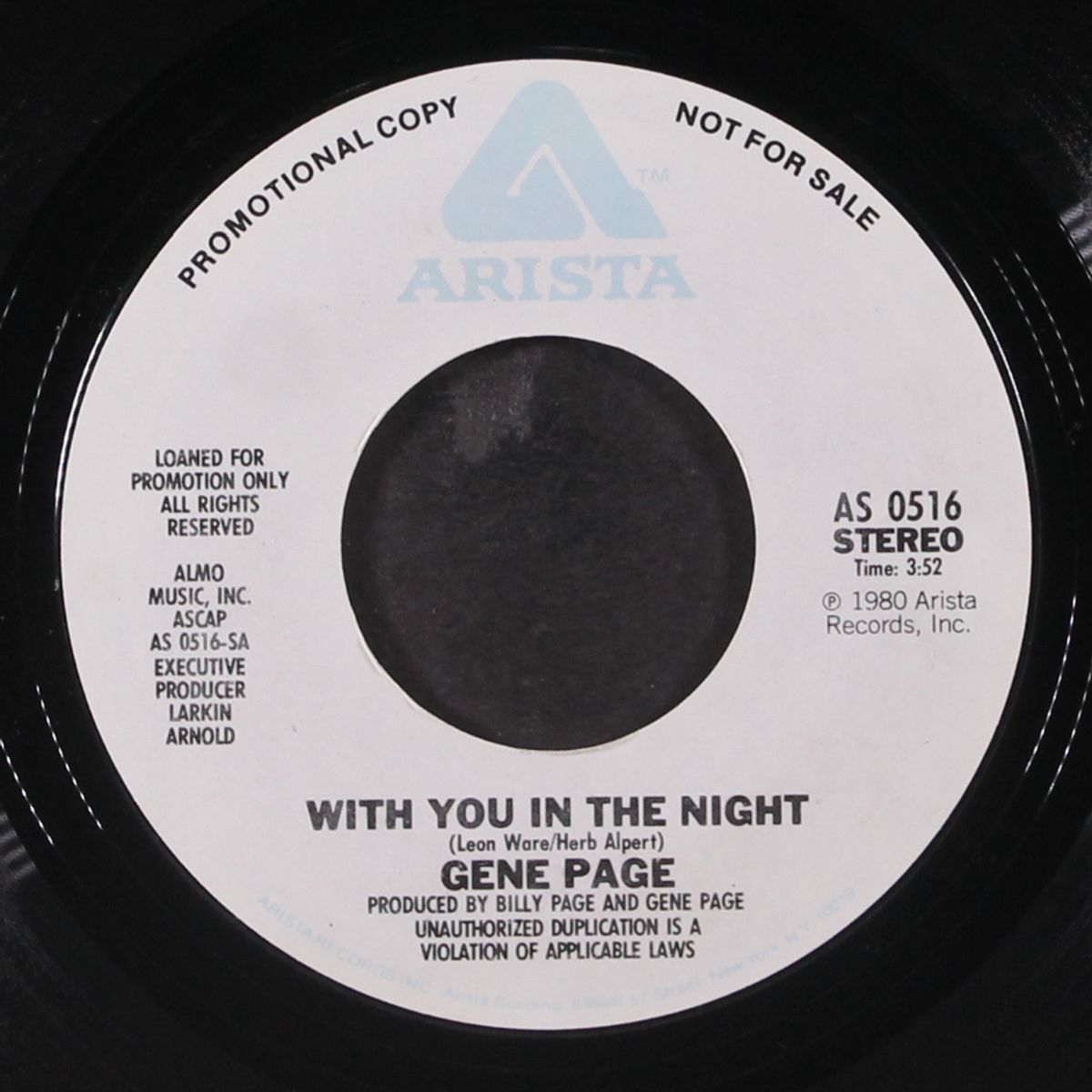 with you in the night / put a little love in your lovin' by GENE PAGE