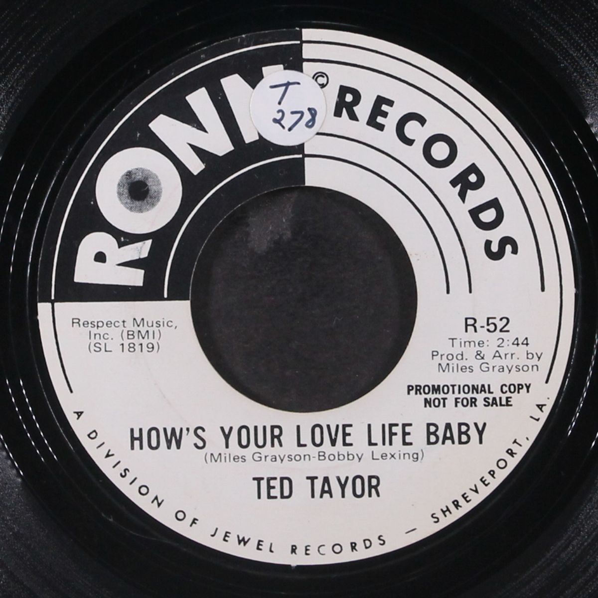 how's your life baby / troubled world by TED TAYLOR