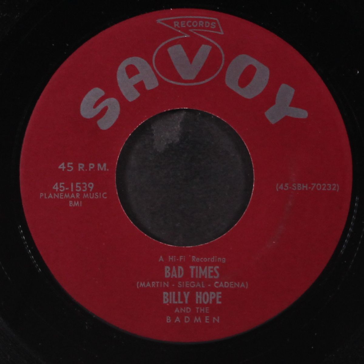 the deacon's walk / bad times by BILLY HOPE