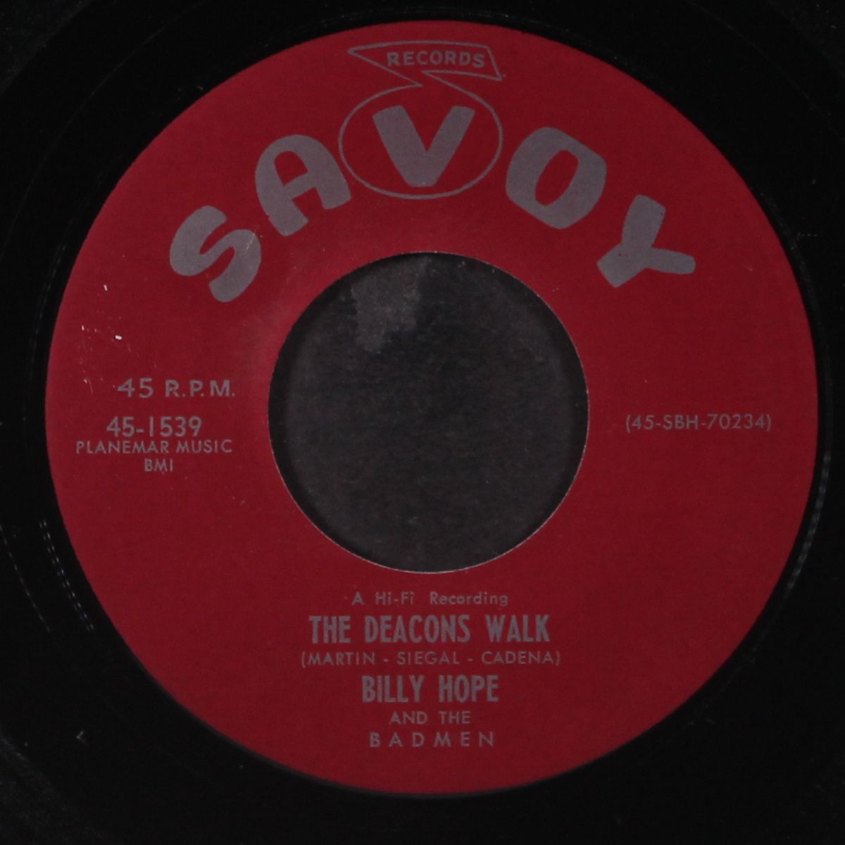 the deacon's walk / bad times by BILLY HOPE
