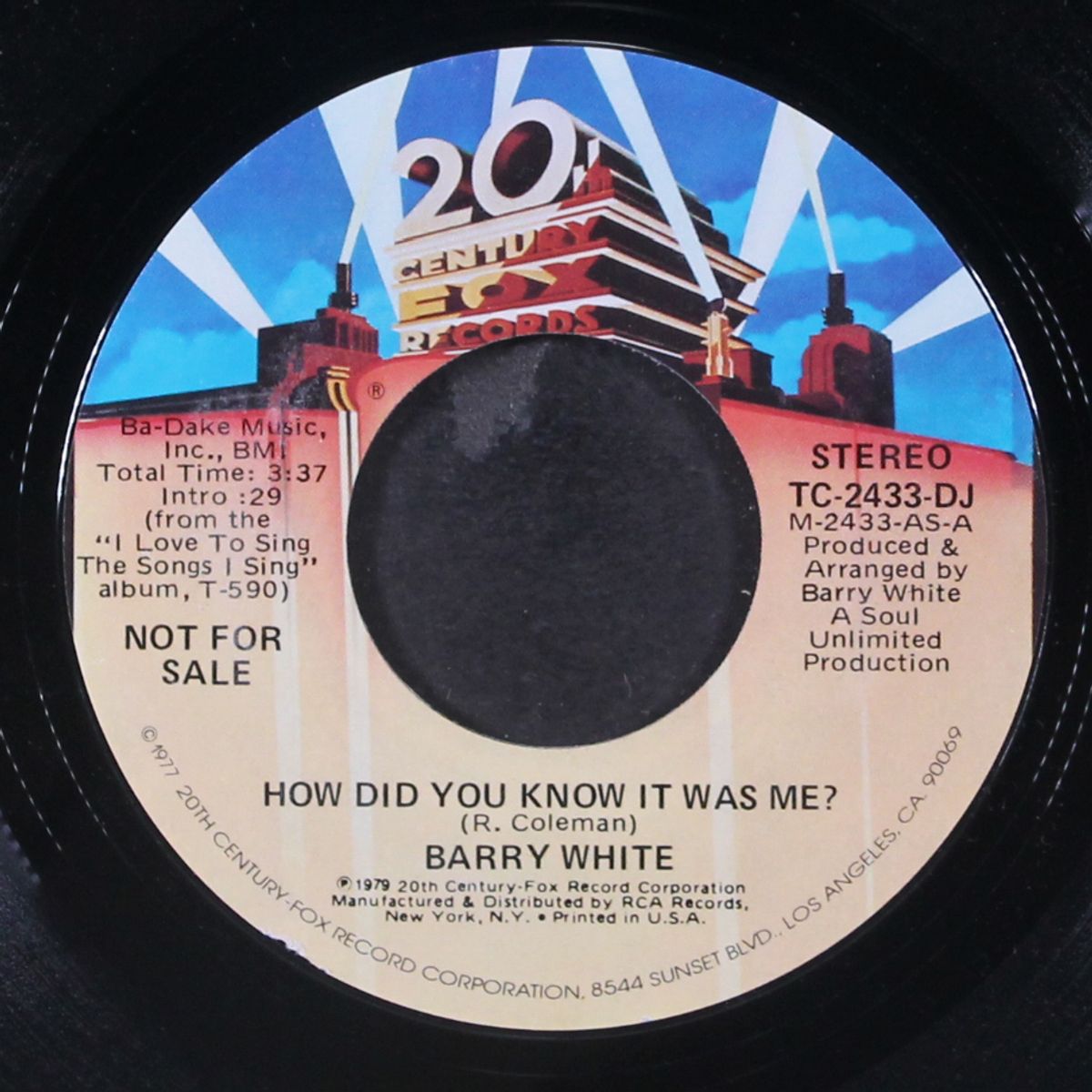 how did you know it was me? / mono by BARRY WHITE