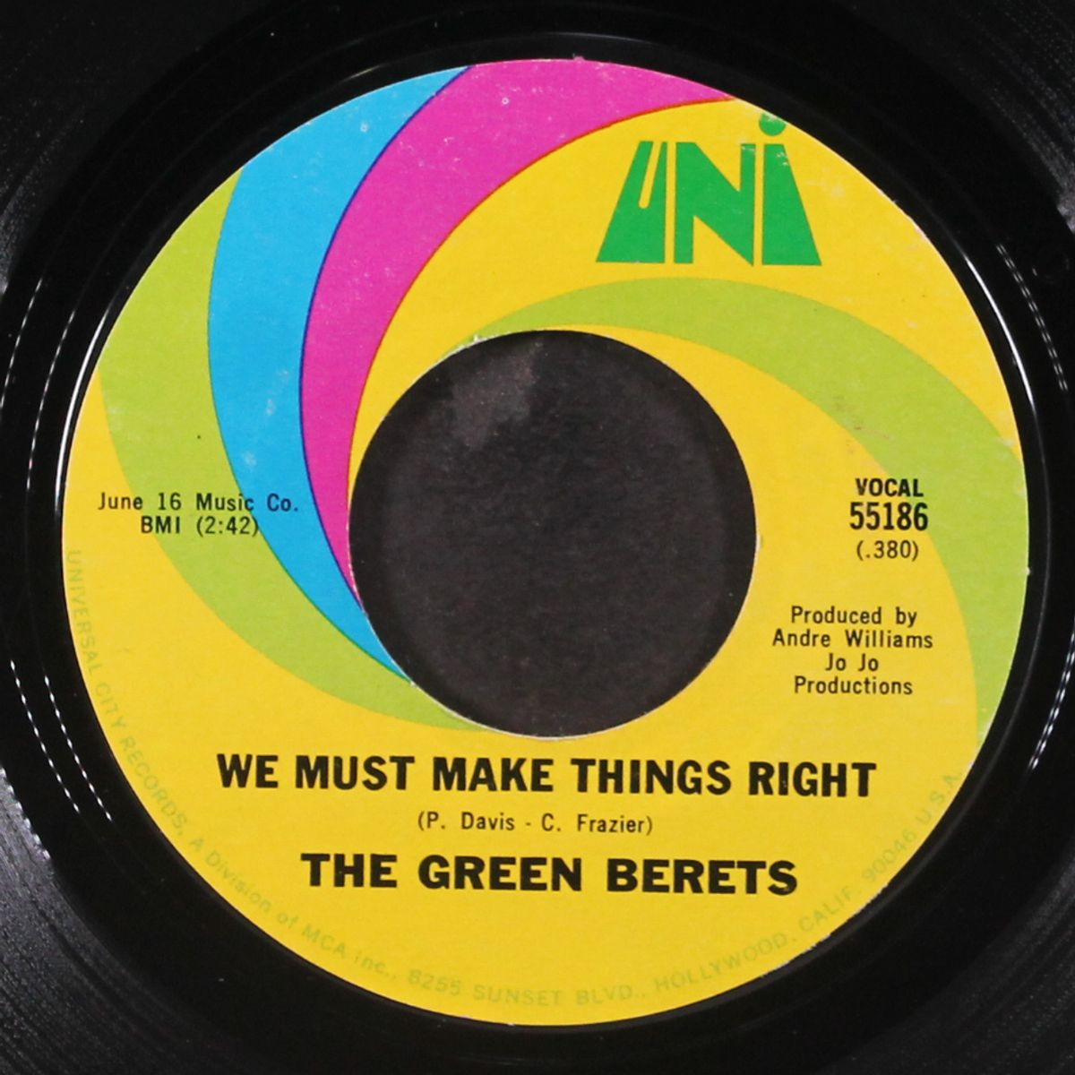 (lord) send me somebody / we must make things right by GREEN BERETS