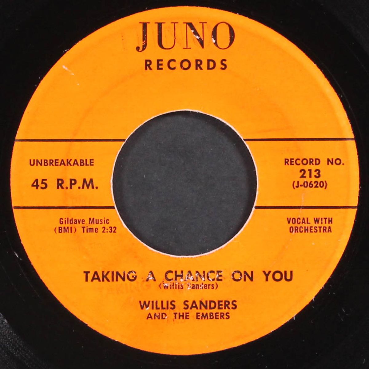 your souvenir / taking a chance on you by WILLIS SANDERS & EMBERS