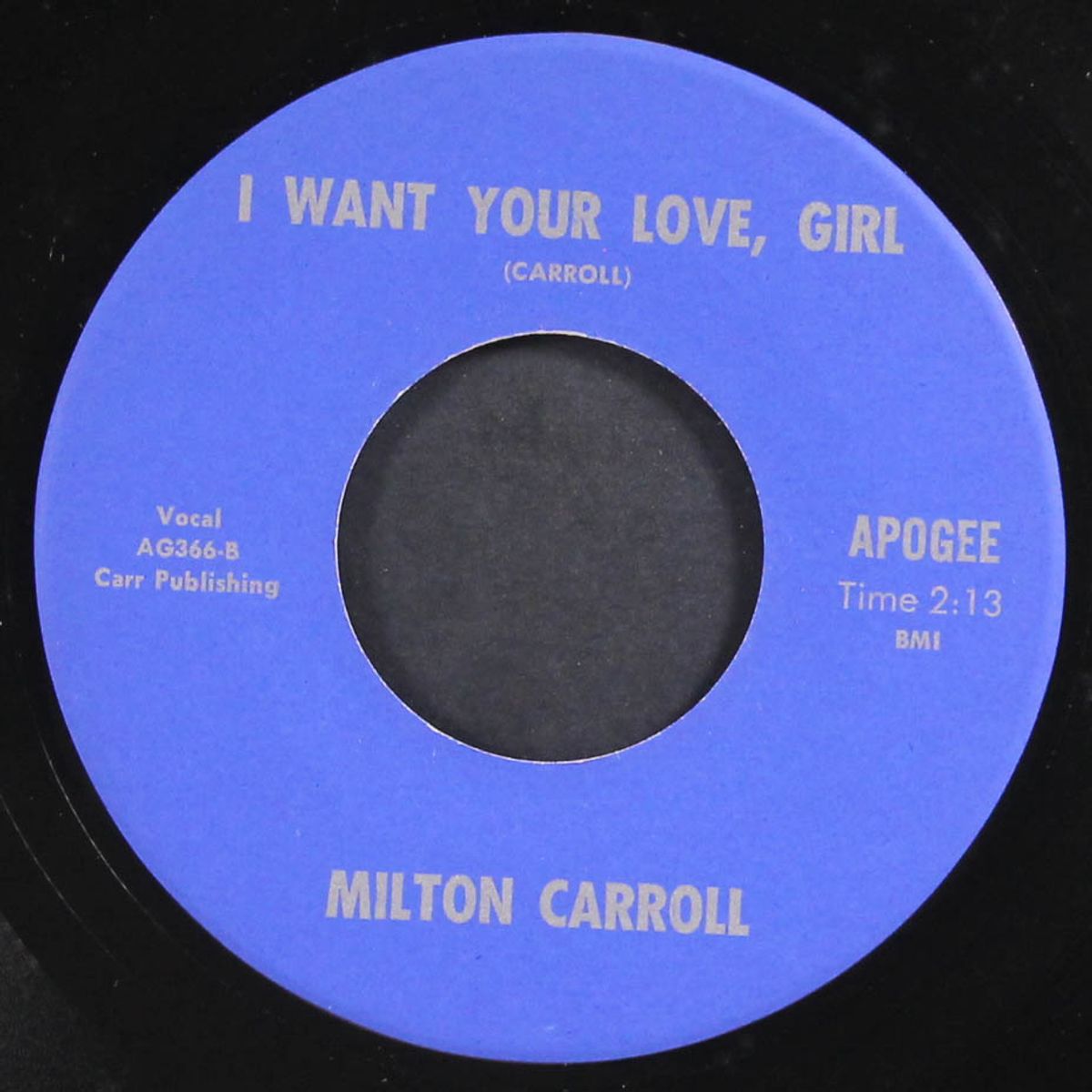 listen to me, baby / i want your love, girl by MILTON CARROLL