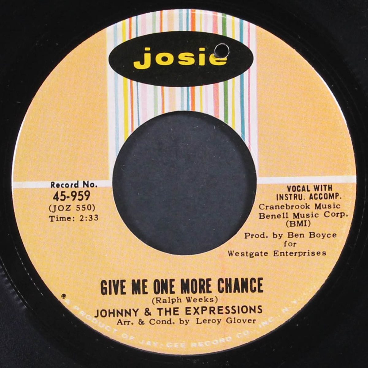 boys and girls together / give me one more chance by JOHNNY & EXPRESSIONS