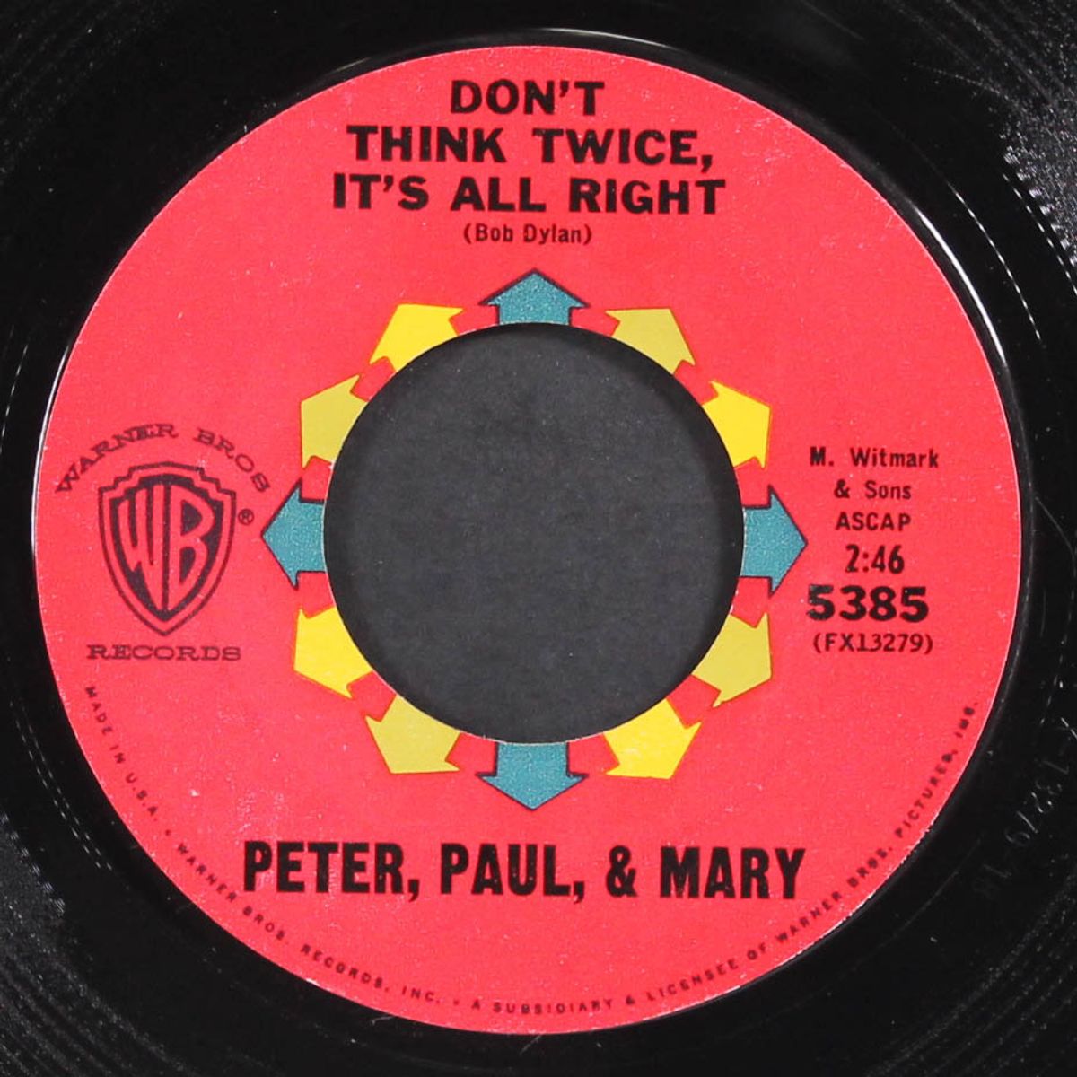 don't think twice, it's all right by PETER, PAUL & MARY