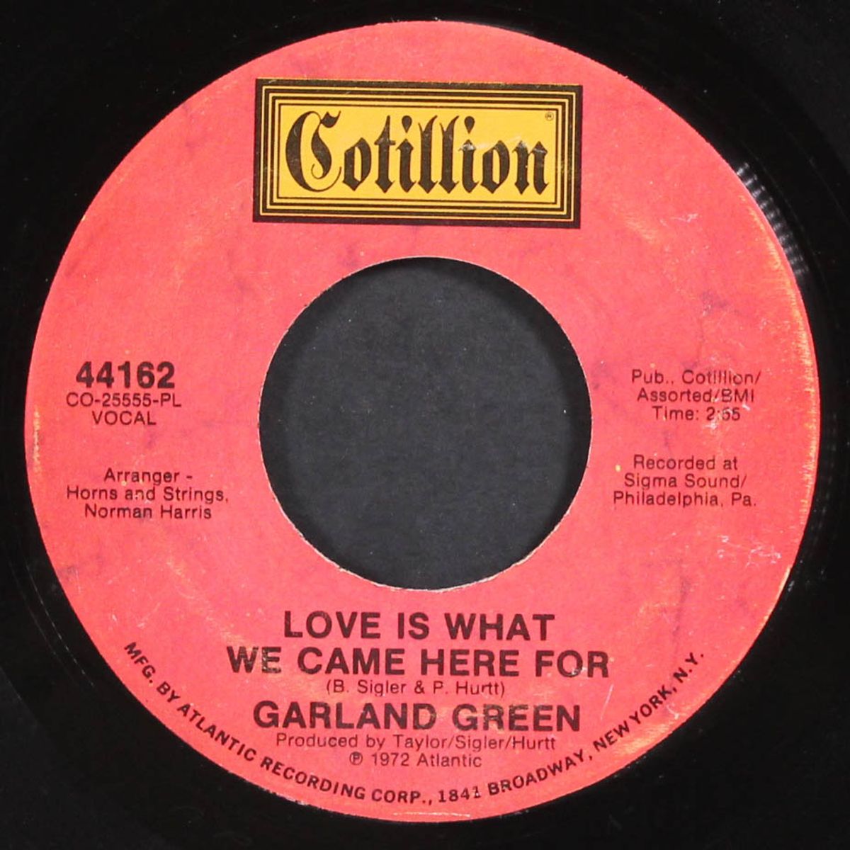 love is what we came here for / running scared by GARLAND GREEN