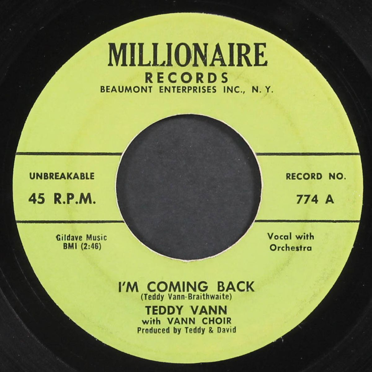 i'm coming back / bells of love by TEDDY VANN