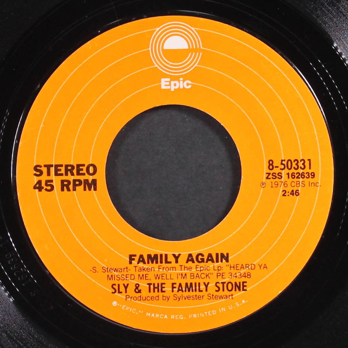 family again / nothing less than happiness by SLY & FAMILY STONE