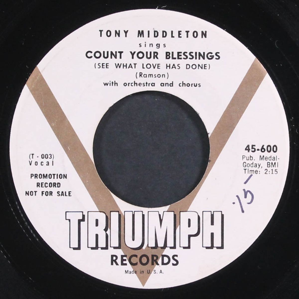 count your blessings / i just want somebody by TONY MIDDLETON