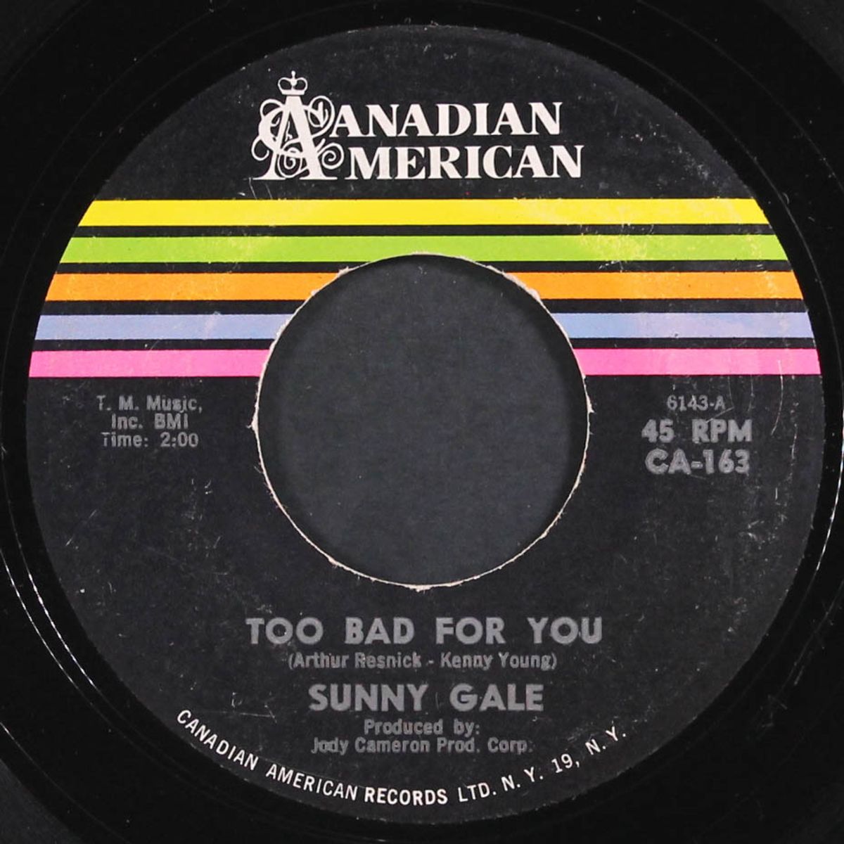 too bad for you / i'm telling my heart by SUNNY GALE