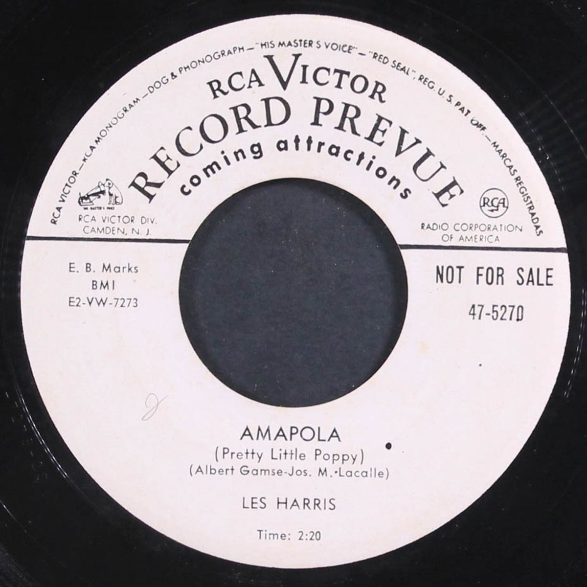 nobody else but you / amapola by LES HARRIS