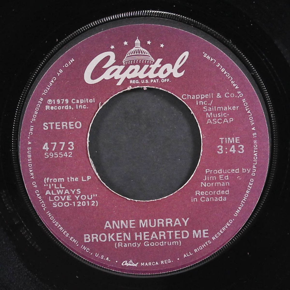 broken hearted me / why don't you stick around by ANNE MURRAY