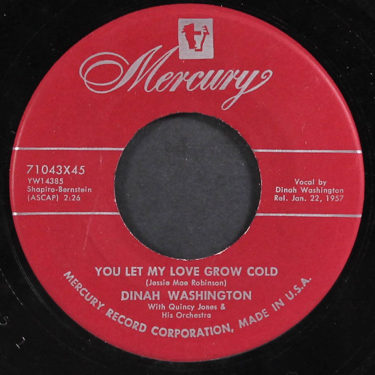 i know / you let my love grow cold by DINAH WASHINGTON