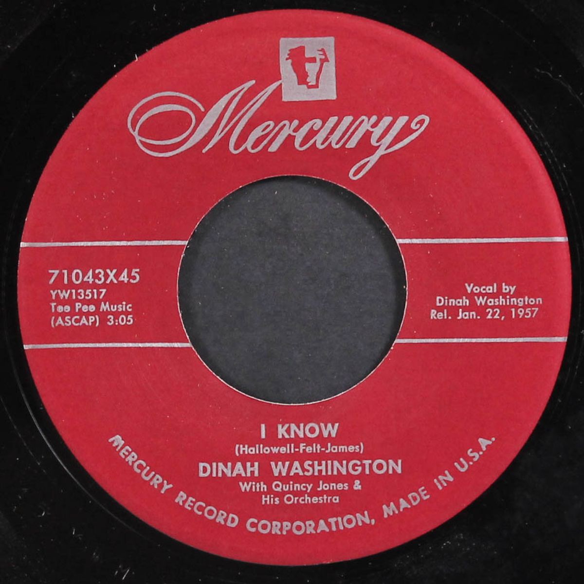 i know / you let my love grow cold by DINAH WASHINGTON
