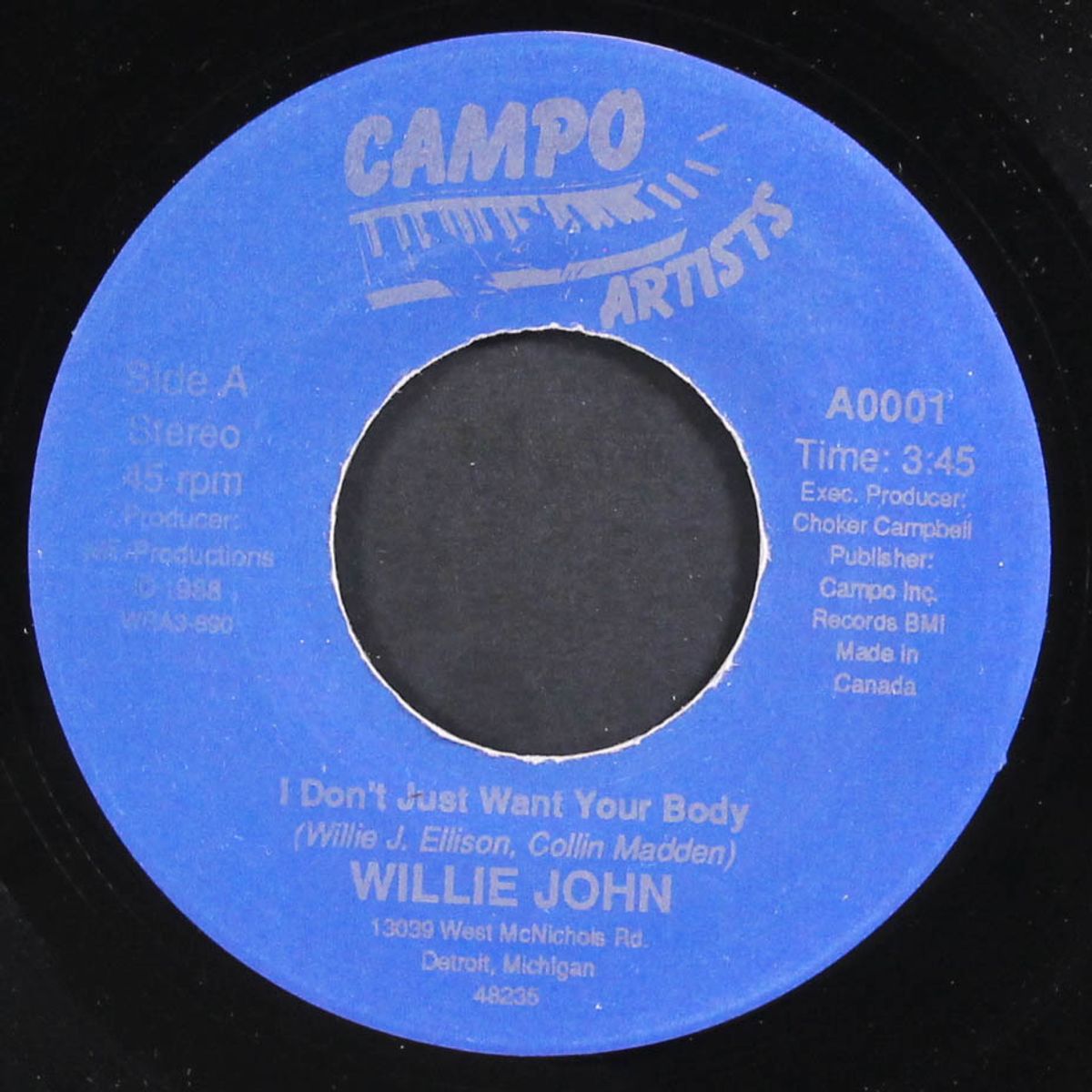 i don't just want your body / instrumental by WILLIE JOHN ELLISON
