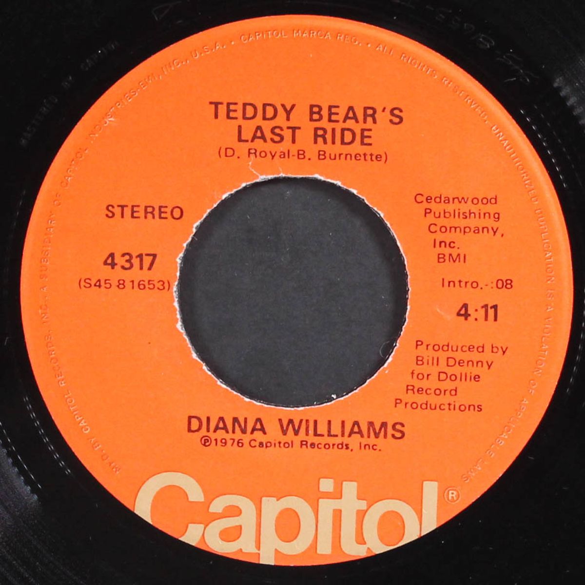 teddy bear's last ride / if you cared enough to cry by DIANA WILLIAMS