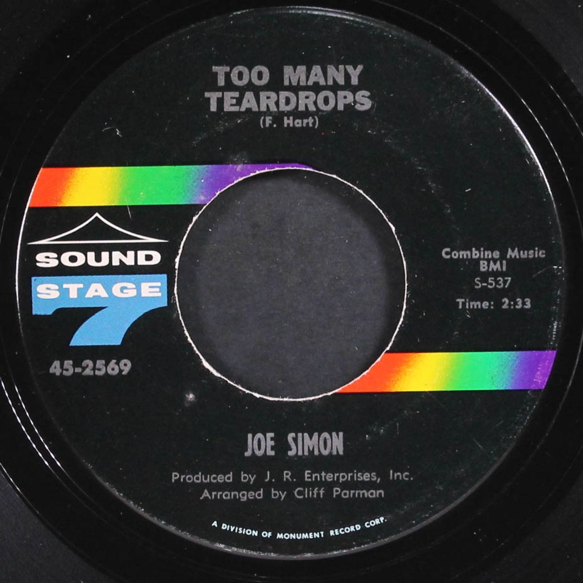 too many teardrops / what makes a man feel good by JOE SIMON
