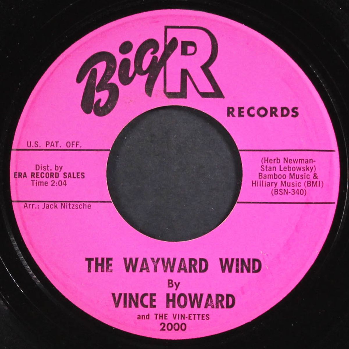 return to me / the wayward wind by VINCE HOWARD & VIN-ETTES