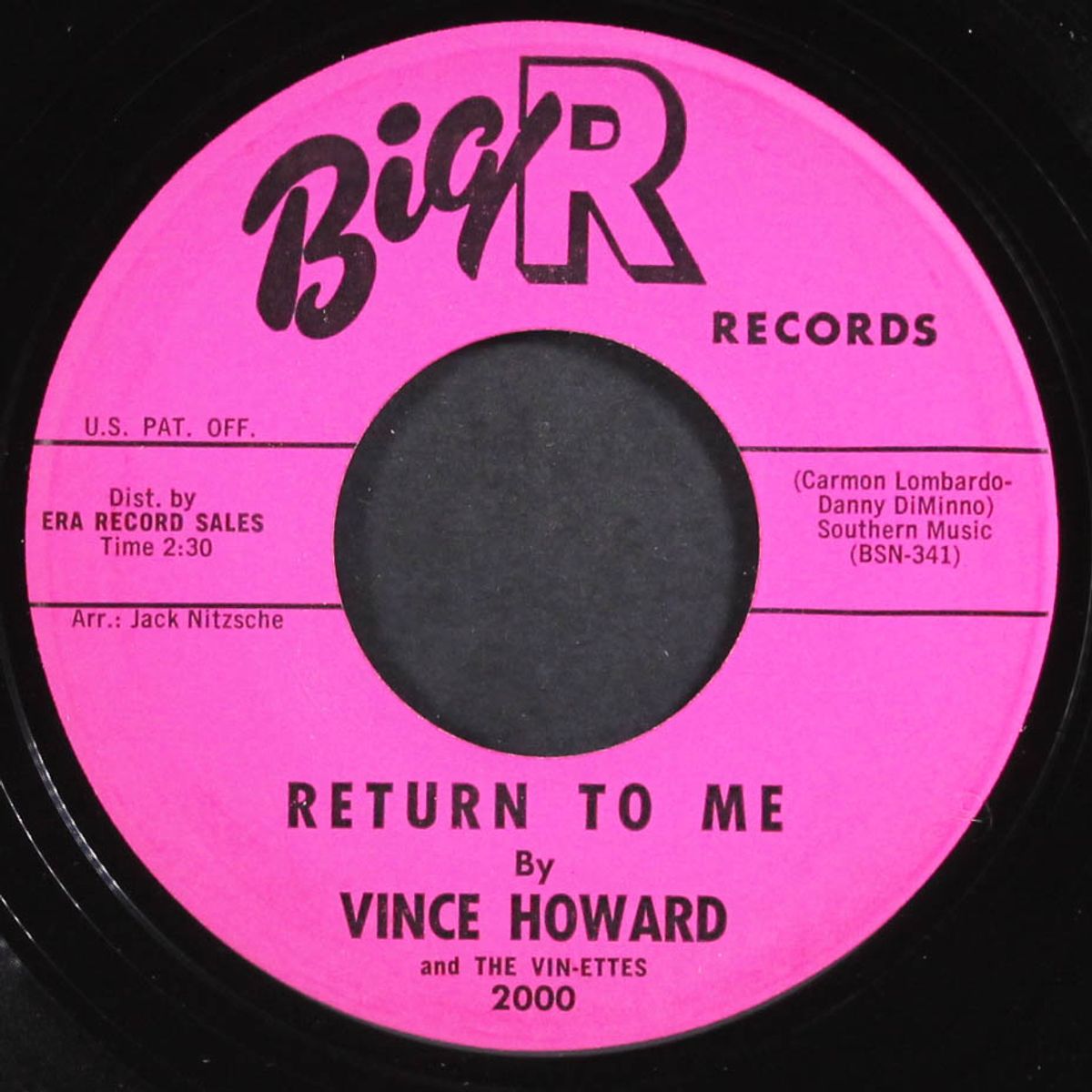 return to me / the wayward wind by VINCE HOWARD & VIN-ETTES