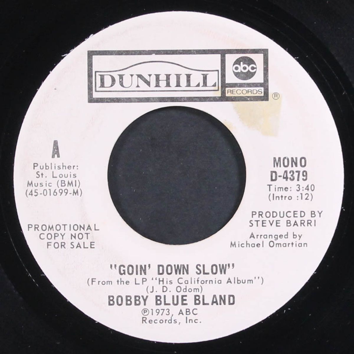goin' down slow / up and down world by BOBBY BLUE BLAND