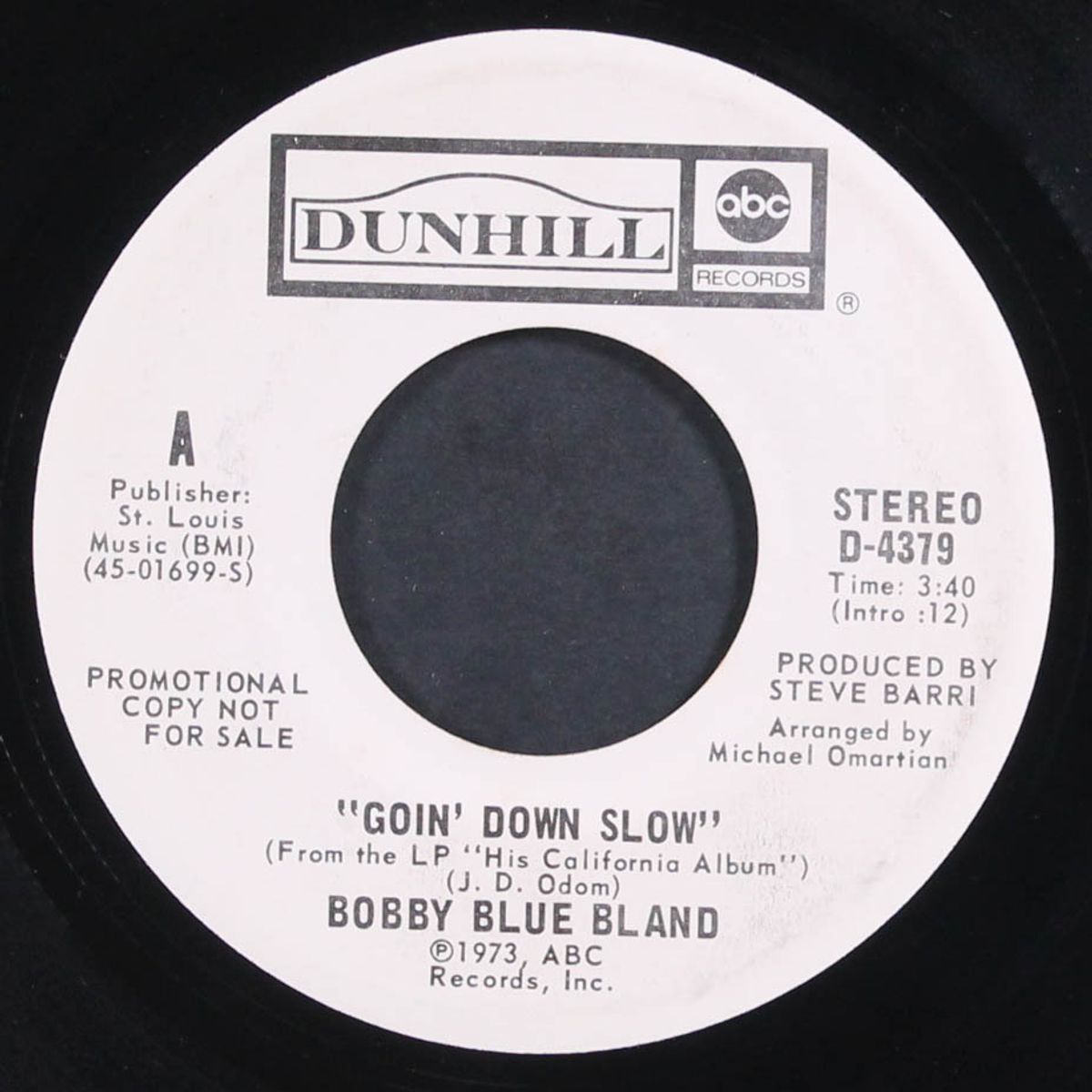 goin' down slow / up and down world by BOBBY BLUE BLAND