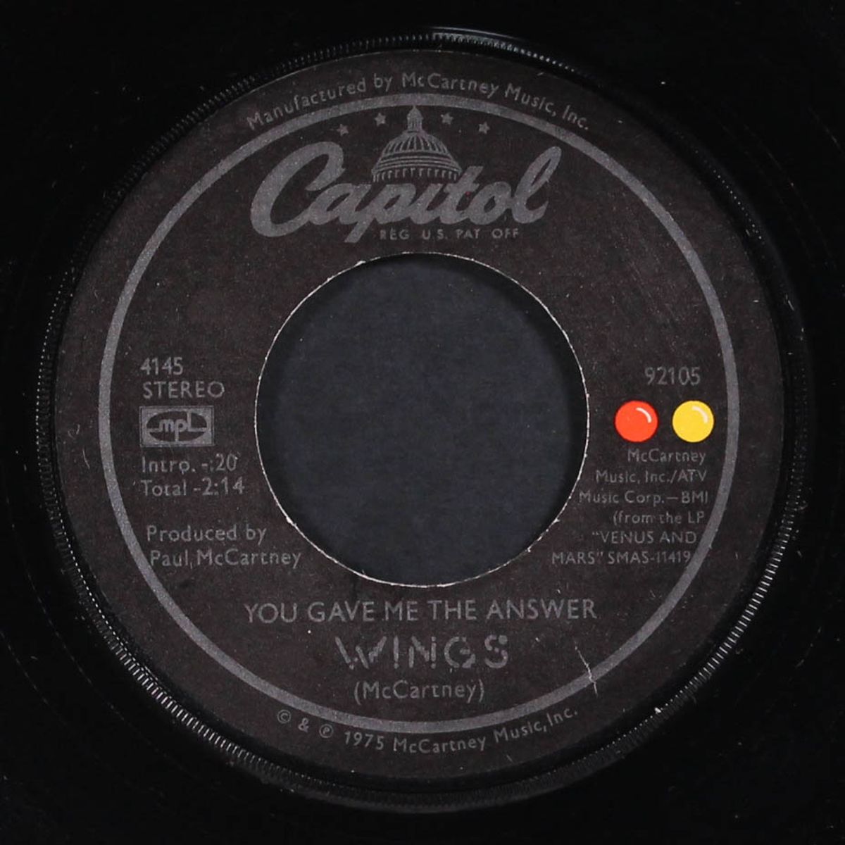letting go / you gave me the answer by WINGS