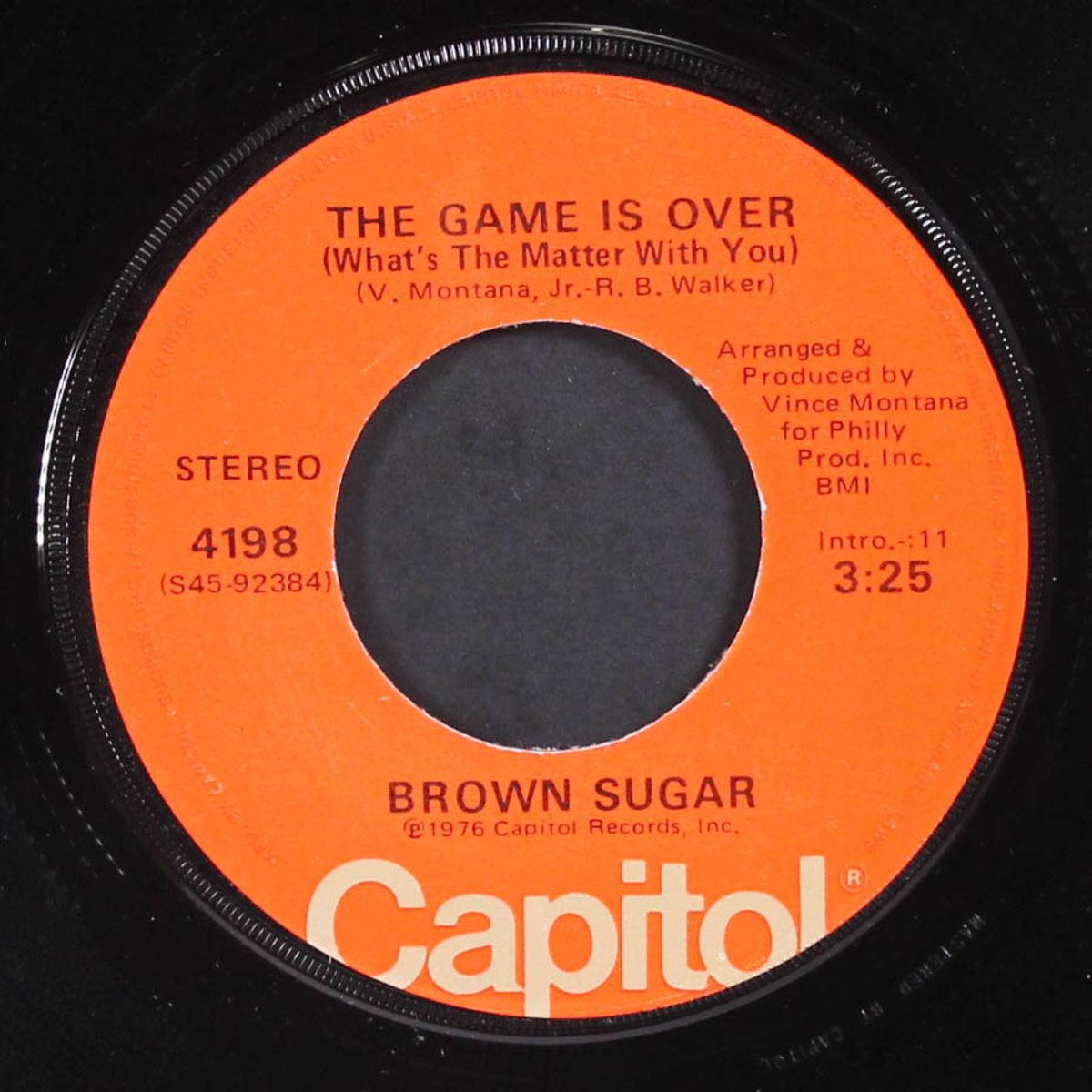 the game is over / i'm going through changes now by BROWN SUGAR