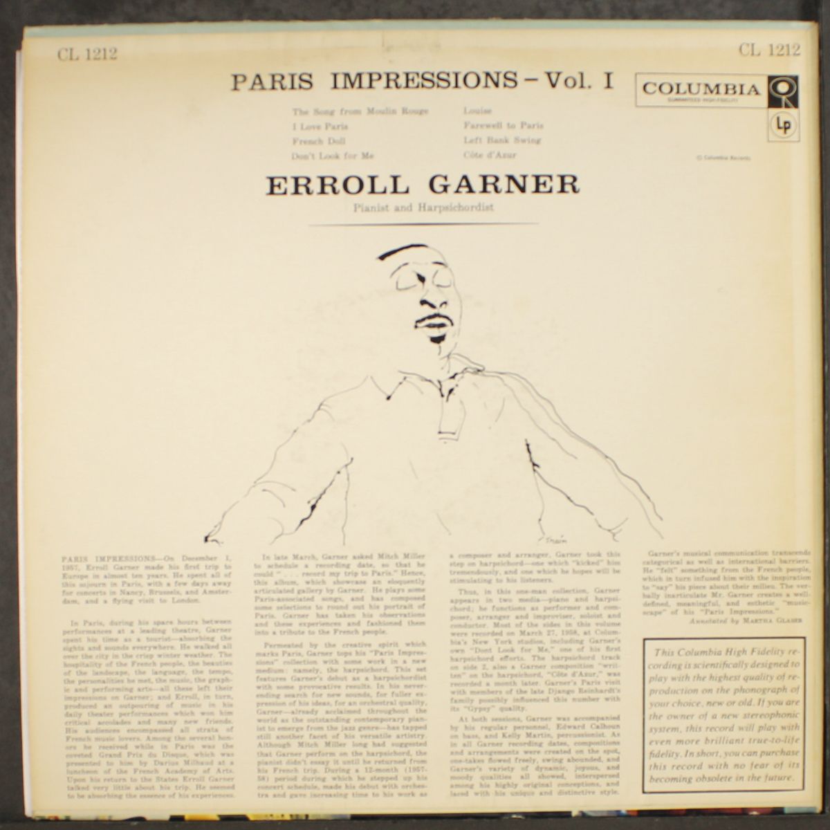 paris impressions, vol. 1 by ERROLL GARNER