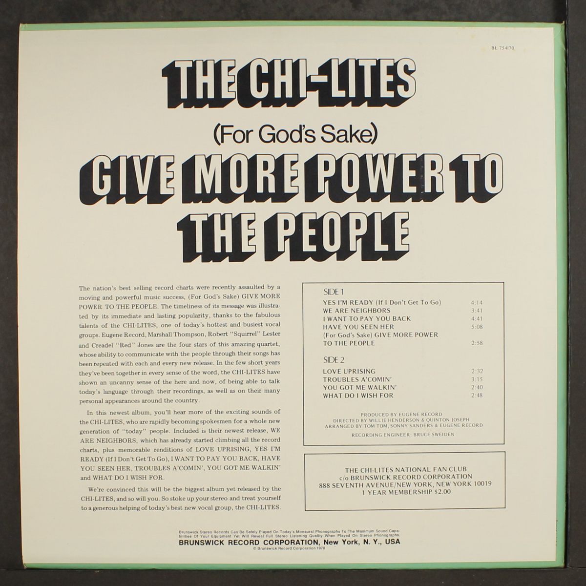 give more power to the people by CHI-LITES