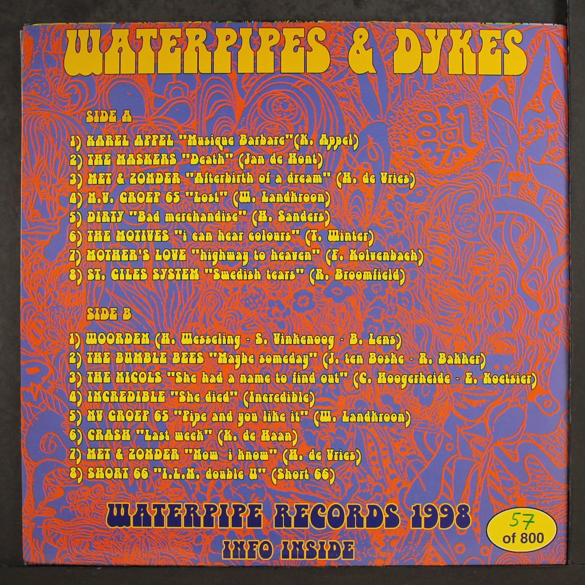 waterpipes & dykes: dutch psychedelic underground (1966 - 1972) volume by VARIOUS