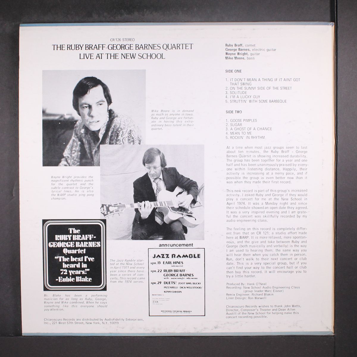 live at the new school by RUBY BRAFF & GEORGE BARNES