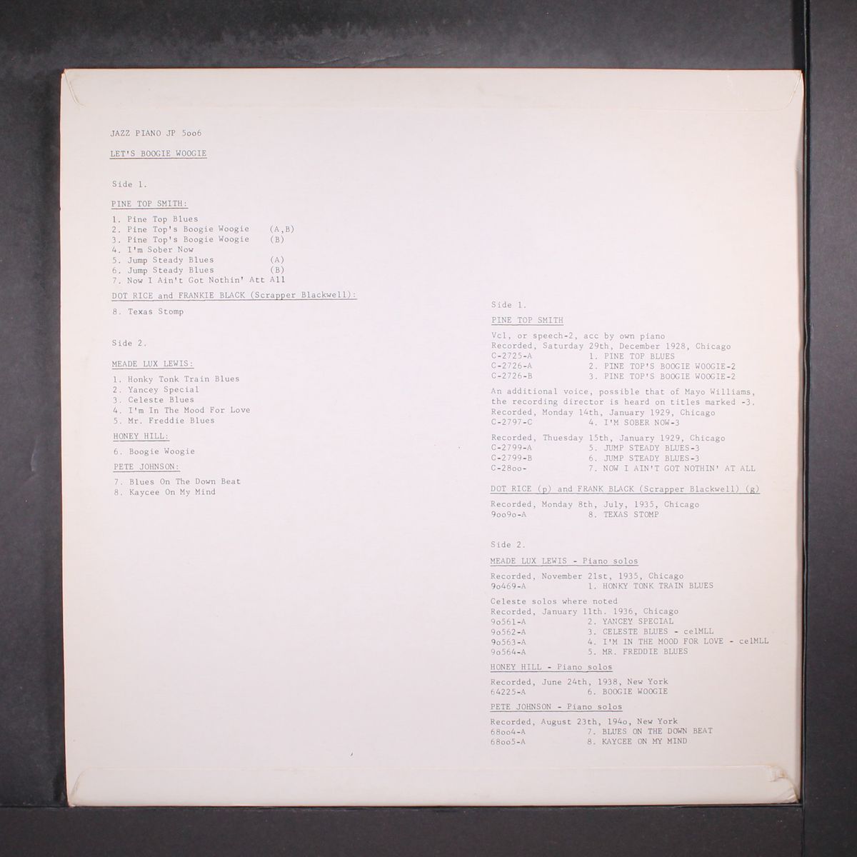 let's boogie woogie by VARIOUS