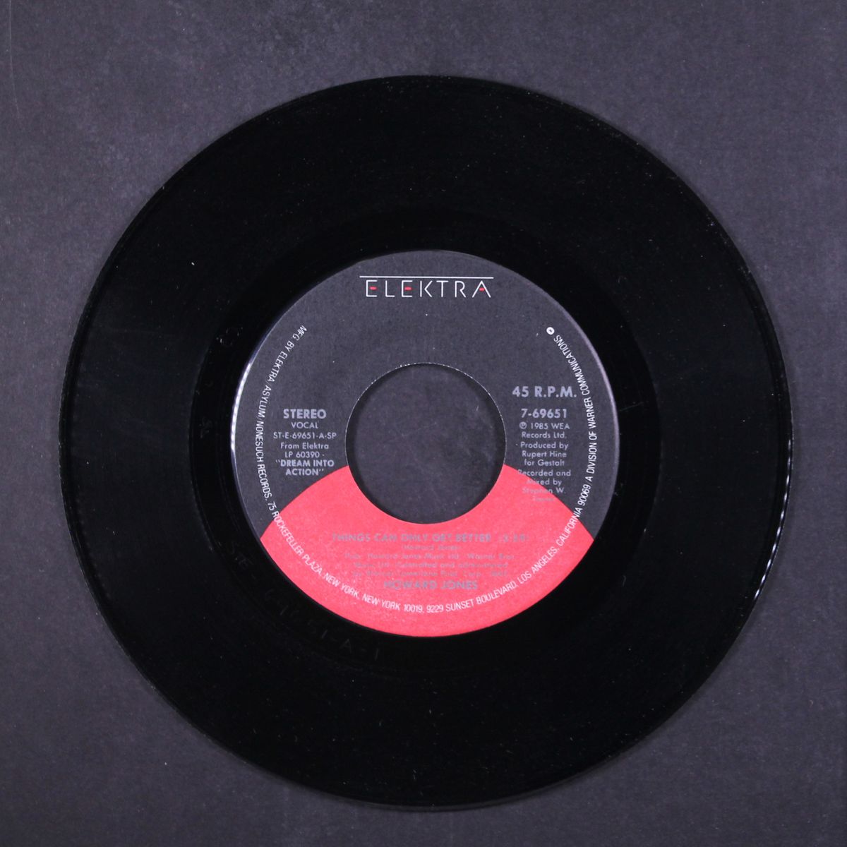 things can only get better / why look for the key by HOWARD JONES